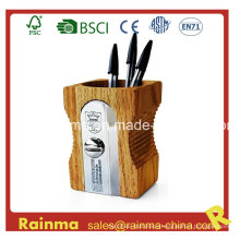 Big Wooden Sharpener Shape Pen Holder